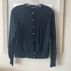 Banana Republic stretch cotton black cardigan